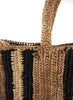AIRO TOTE - Medium striped raffia tote in tea, black and natural - detail 4