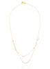 Chains Galore 2 Chain Gold Necklace - flat