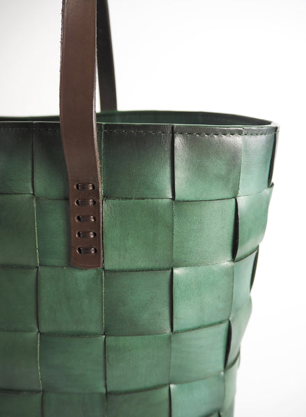 DRAGON DIFFUSION - Forest Green Leather Japan Tote - Detail 1