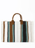 THE CABANA BAG - Striped Coffee Tote by Moismont - back