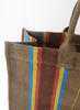 THE CABANA BAG - Multi Brown Striped Cotton and Jute Tote - detail 2