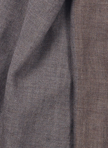 THE DOUBLE - Neutral dual weave pure cashmere woven scarf - detail