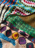 JANE CARR - THE CROCHET SQUARE - Bright multicolour printed modal and cashmere scarf - detail