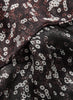 JANE CARR - THE OPERA SCARF - Black and purple printed silk voile scarf - detail