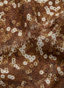 JANE CARR - THE OPERA WRAP - Golden brown printed modal and cashmere scarf - detail