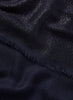 JANE CARR - THE TANGO SCARF - Navy pure cashmere scarf with black metallic stripes - detail