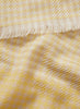 JANE CARR - THE JENGA SQUARE - Yellow and neutral checked lambswool scarf - detail