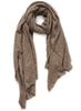 THE LUXE - Dark taupe oversized cashmere knit wrap