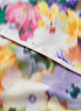 THE JARDINIER FOULARD - Peachy multicolour printed silk twill scarf - detail