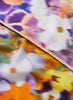 THE JARDINIER FOULARD - Bright multicolour printed silk twill scarf - detail