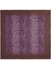 THE MEDINA SQUARE - Purple multicolour printed modal and cashmere scarf