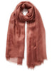 THE CLOUD - Terracotta sheer modal and cashmere-blend wrap - tied