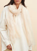THE CLOUD - Soft beige sheer modal and cashmere-blend wrap - model