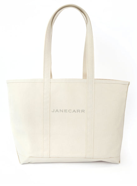 THE MONTAUK BAG - Large Cotton Canvas Tote - front