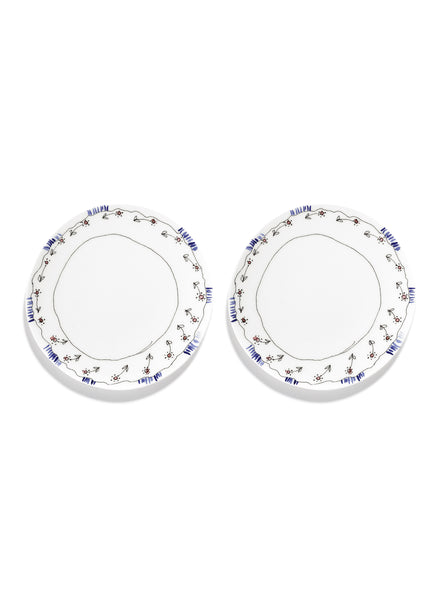 SET OF TWO BREAKFAST PLATES BY MARNI - From the Midnight Flowers collection