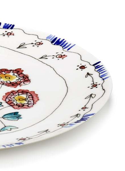 LARGE SERVING PLATE BY MARNI - From the Midnight Flowers collection