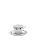 SET OF TWO ESPRESSO CUPS AND SAUCERS BY MARNI - From the Midnight Flowers collection