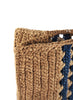 MILENO TOTE - Medium striped raffia tote in tea, blue and natural - detail 2