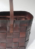 DRAGON DIFFUSION Leather Japan Tote – Dark Brown – close up 1