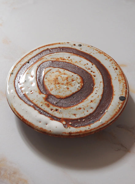 Paddled Tea Jar with Shino Glaze - 2