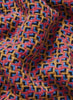 THE SLALOM THROW, bright multicolour checked wool and cashmere throw, Detail
