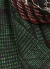 JANE CARR The Bouclé Square in Forest, green multicolour printed modal and cashmere scarf - detail