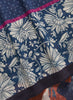 JANE CARR The Puzzle Pareo in Navy, dark blue multicolour printed cotton and silk-blend pareo – detail