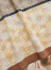 JANE CARR The Puzzle Pareo in Tannish, neutral and yellow printed cotton and silk-blend pareo – detail