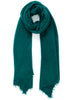 JANE CARR The Luxe in Bottle, teal green oversized pure cashmere knit wrap - tied