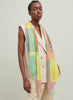 The Paradise Square, yellow, orange and green printed modal cashmere-blend scarf – model 2