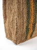 AIRO TOTE - Medium striped raffia tote in tea, olive and ochre - detail 2