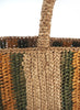 AIRO TOTE - Medium striped raffia tote in tea, olive and ochre - detail 3