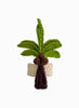 SET OF 6 ASSORTED NAPKIN RINGS - Hand-woven raffia holiday napkin rings - Palm Tree