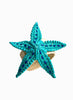 SET OF 6 ASSORTED NAPKIN RINGS - Hand-woven raffia holiday napkin rings - Starfish