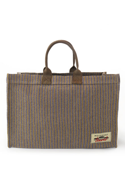 THE STUDIO BAG - Purple Cotton and Jute Tote - front