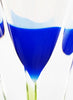 Bohemia Glass Vase - Blue, Green and White - detail 3