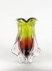 Bohemia Tulip Glass Vase - Lime and Raisin - Front