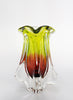 Bohemia Tulip Glass Vase - Lime and Raisin - Side