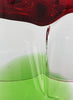 Bohemia Glass Vase - Pink, Green and White - detail 2