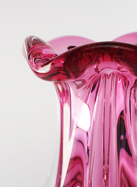Bohemia Tulip Glass Vase - Pink - detail 1