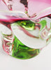 Bohemia Glass Vase - Pink, White and Green - Detail 3