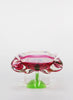 Bohemia Glass Vase - Pink, White and Green - side