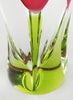 Bohemia Glass Vase - Watermelon, White and Lime - Detail 4