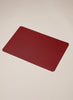 PARADISE ROW Oxblood Red Leather Desk Mat - front angle