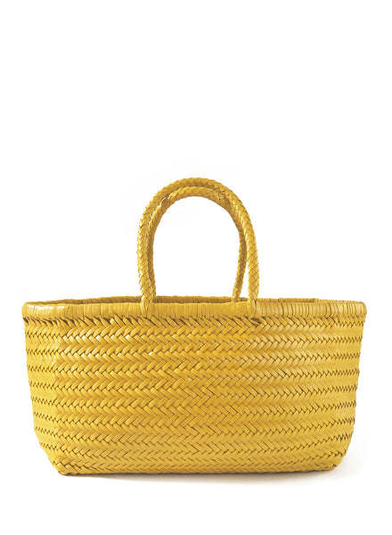 DRAGON DIFFUSION - Large Yellow Triple Jump Basket Bag - Front