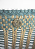DRAGON DIFFUSION - Steel Blue and Pearl Big Bali Basket Bag - Detail 3