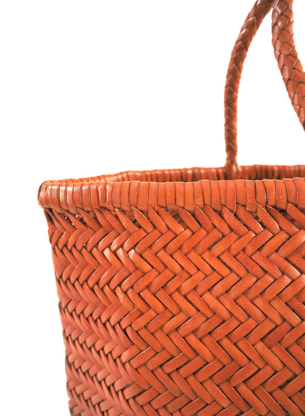 DRAGON DIFFUSION - Large Orange Triple Jump Basket Bag - Detail 1