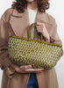 DRAGON DIFFUSION - Small Bamboo Green and Pearl Triple Jump Basket Bag - model 1