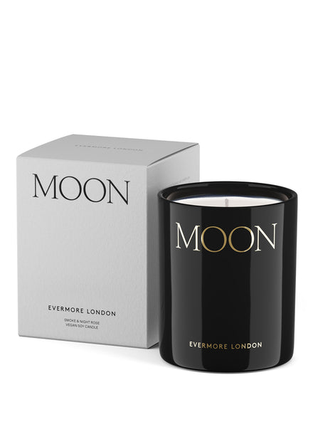EVERMORE MOON Candle - front and box