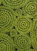 SET OF 2 FLEUR PLACEMATS - Pair of large, hand-woven raffia placemats in vegetable green - detail